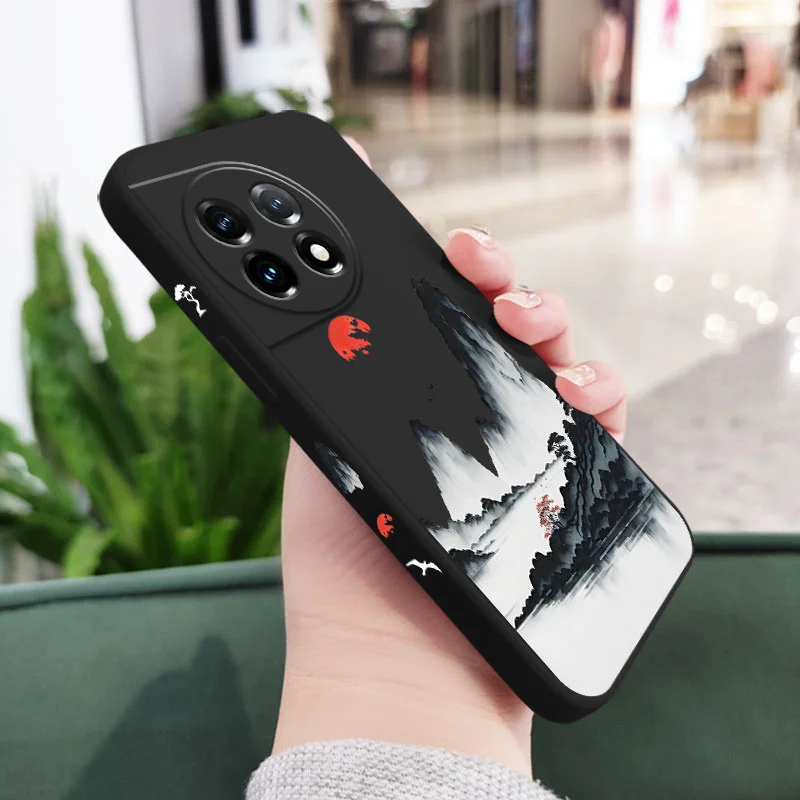 Sunset Red Liquid Silicone Phone Case Cover
