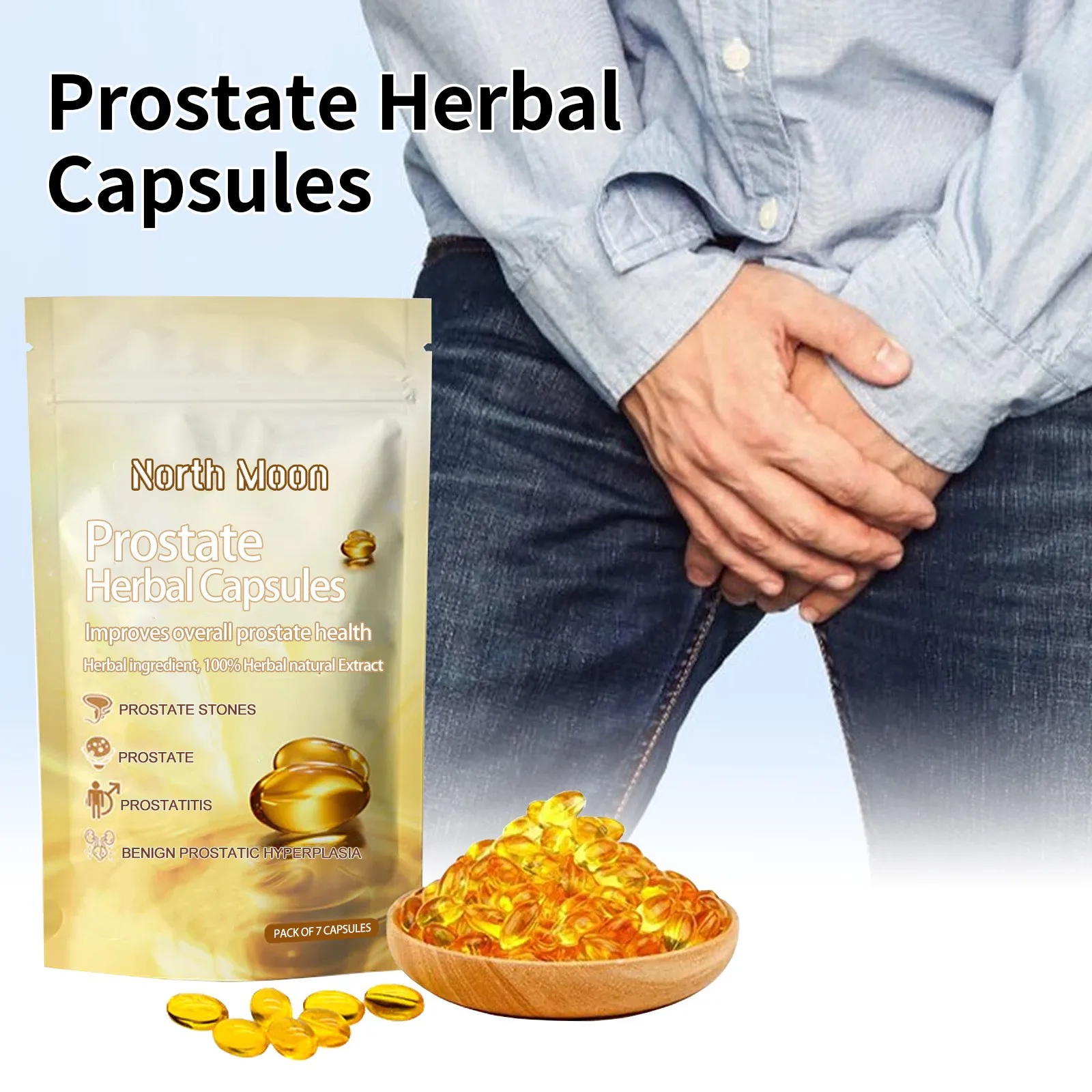 North Moon Qianliekang capsules male prostate discomfort Yang and warm kidney body care capsules 10ml