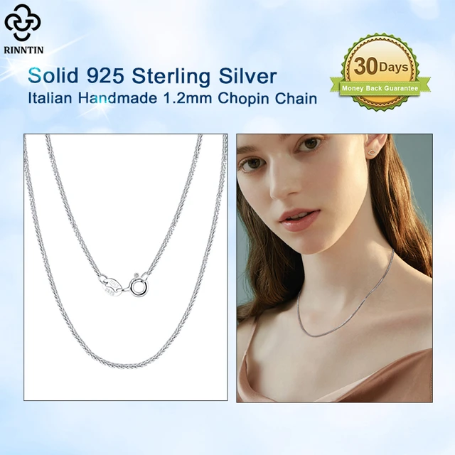 20 Sterling Silver Necklace Shiny Italian Rope Chain Pure 925 Italy  Wholesale