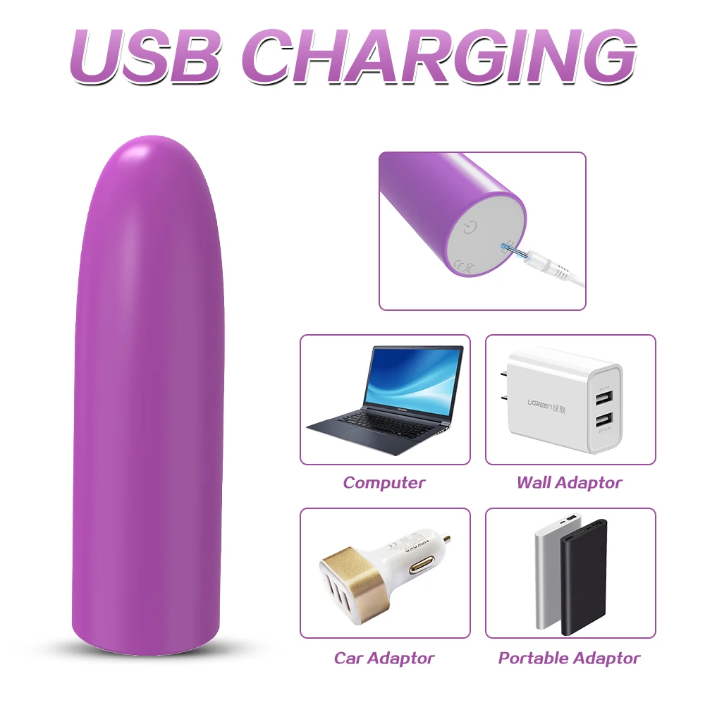 Vibrator USB Bullet for Woman Rechargeable G Spot Vibrating l Clitoral Stimulator Erotic Masturbatio Citora Stimuator_voghion.com