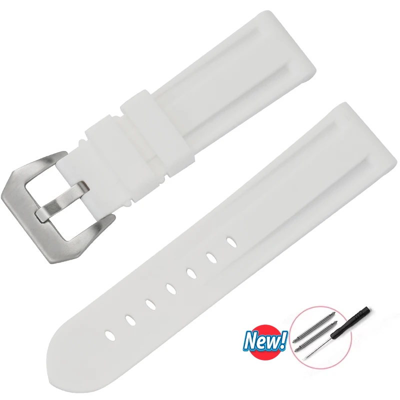 Men's Sport Silicone Rubber Watch Band – Universal Replacement Wristband Bracelet
