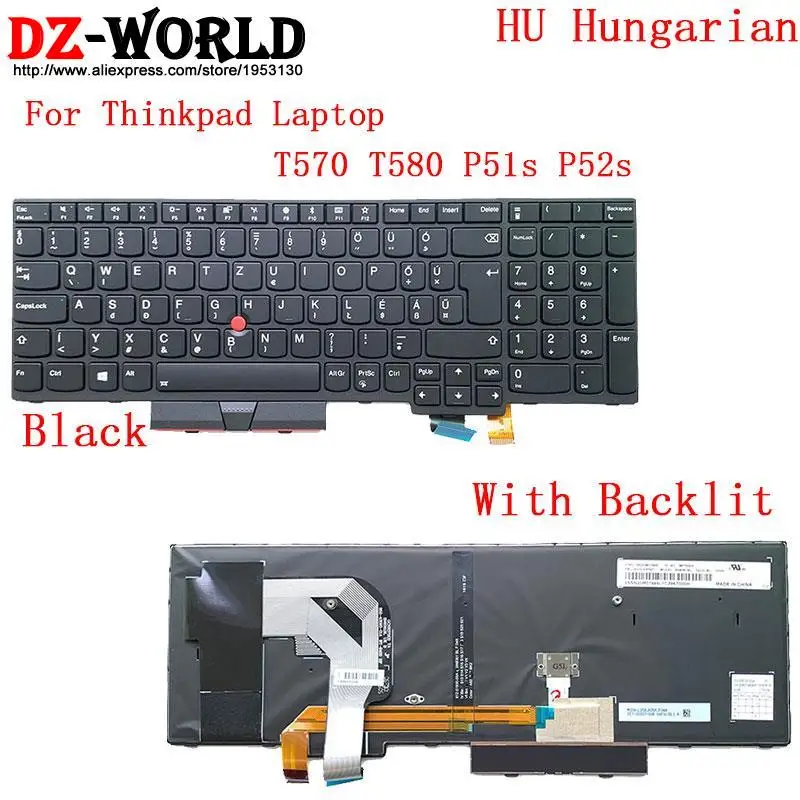 Teclado retroiluminado para laptop Lenovo thinkpad t570,