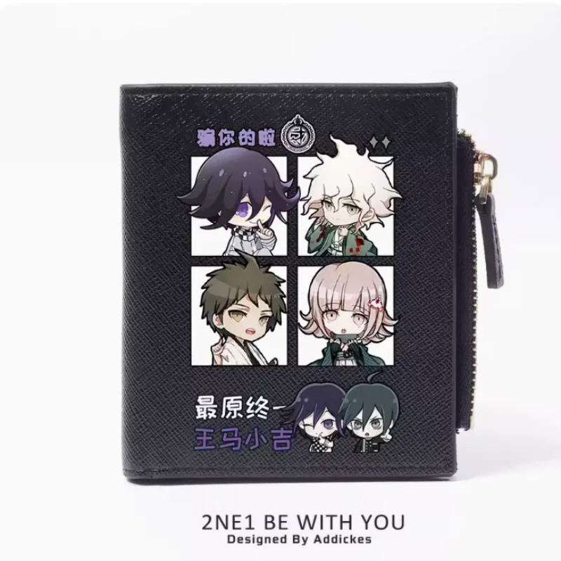 Anime Danganronpa V3 Kokichi Oma Zipper Fashion Wallets PU Purse Card Holder Money Bag Gift B473 Cosplay