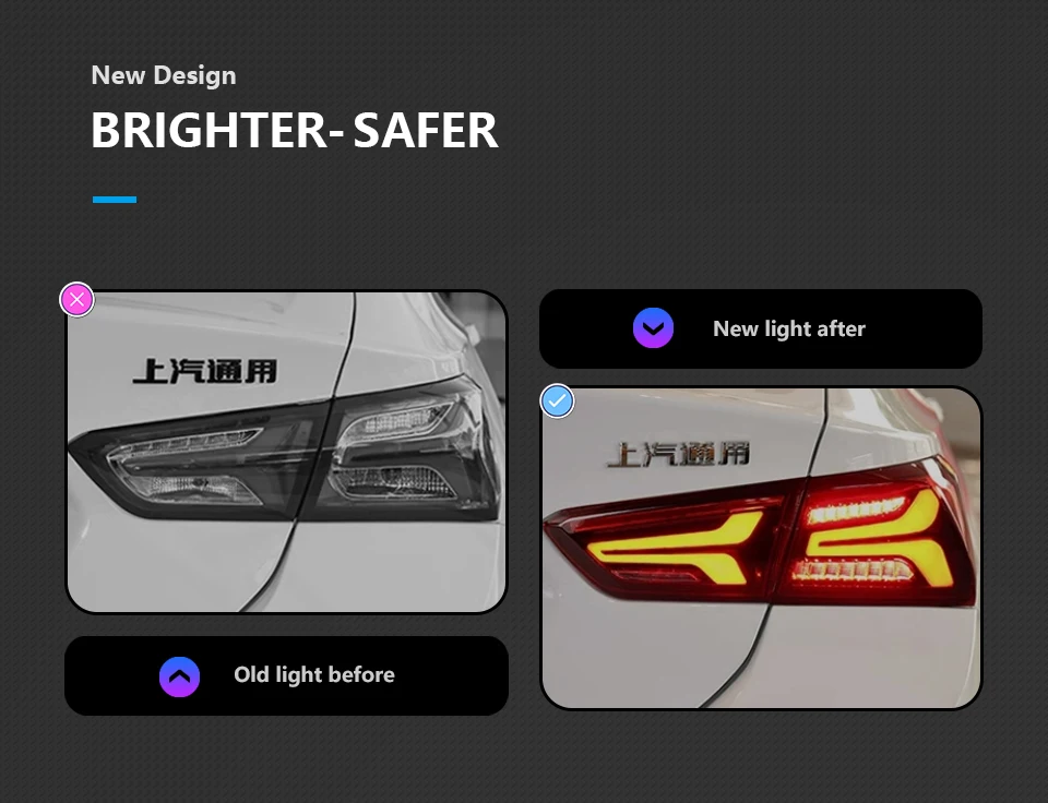 AKD Tail Lamp for Chevrolet Malibu XL LED Tail Light 2016-2022 Malibu XL Rear Fog Brake Turn Signal Automotive Accessories