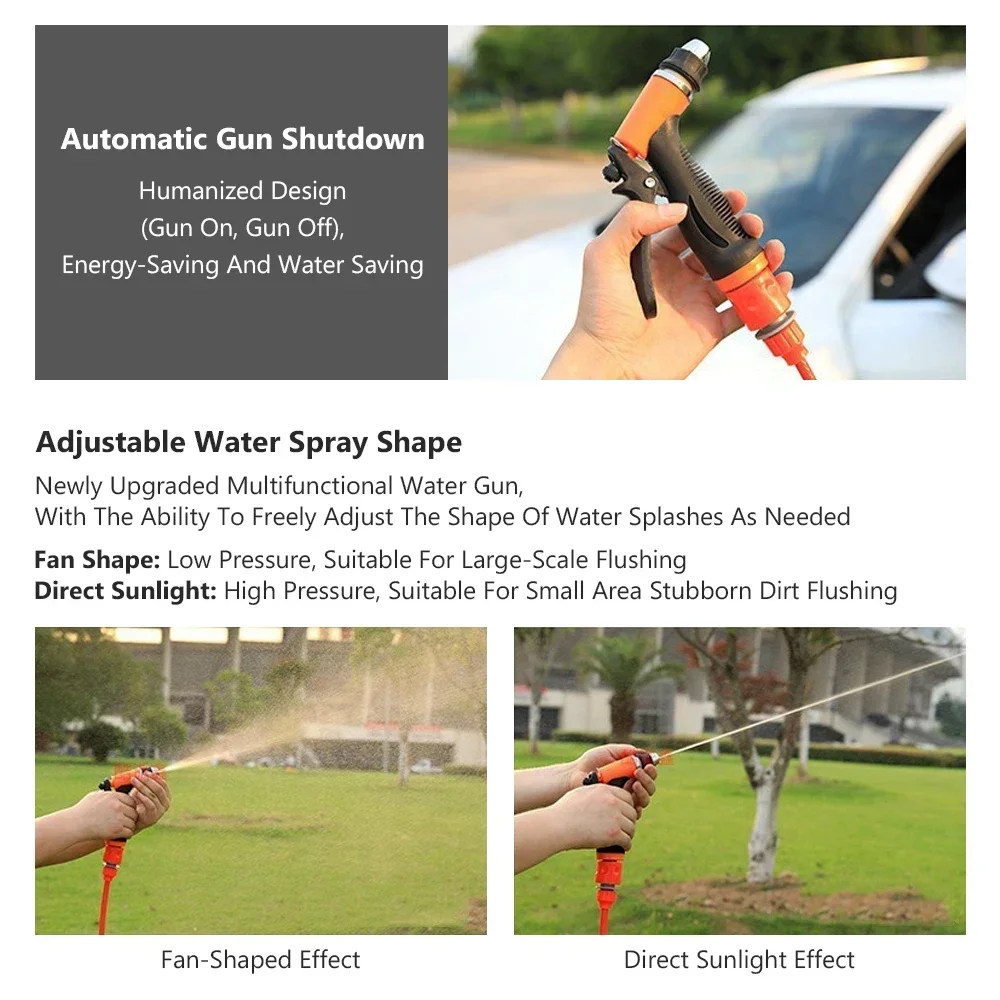 12V 100W High Pressure Car Washer Gun Pump Kit Portable Electric Cleaning Pump Car Garden Cleaning Device