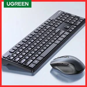 UGREEN клавиатура мышь беспроводная 2,4G Английский Русский Keycap для MacBook планшета офиса ПК аксессуары мыши 104 Keycaps клавиатура