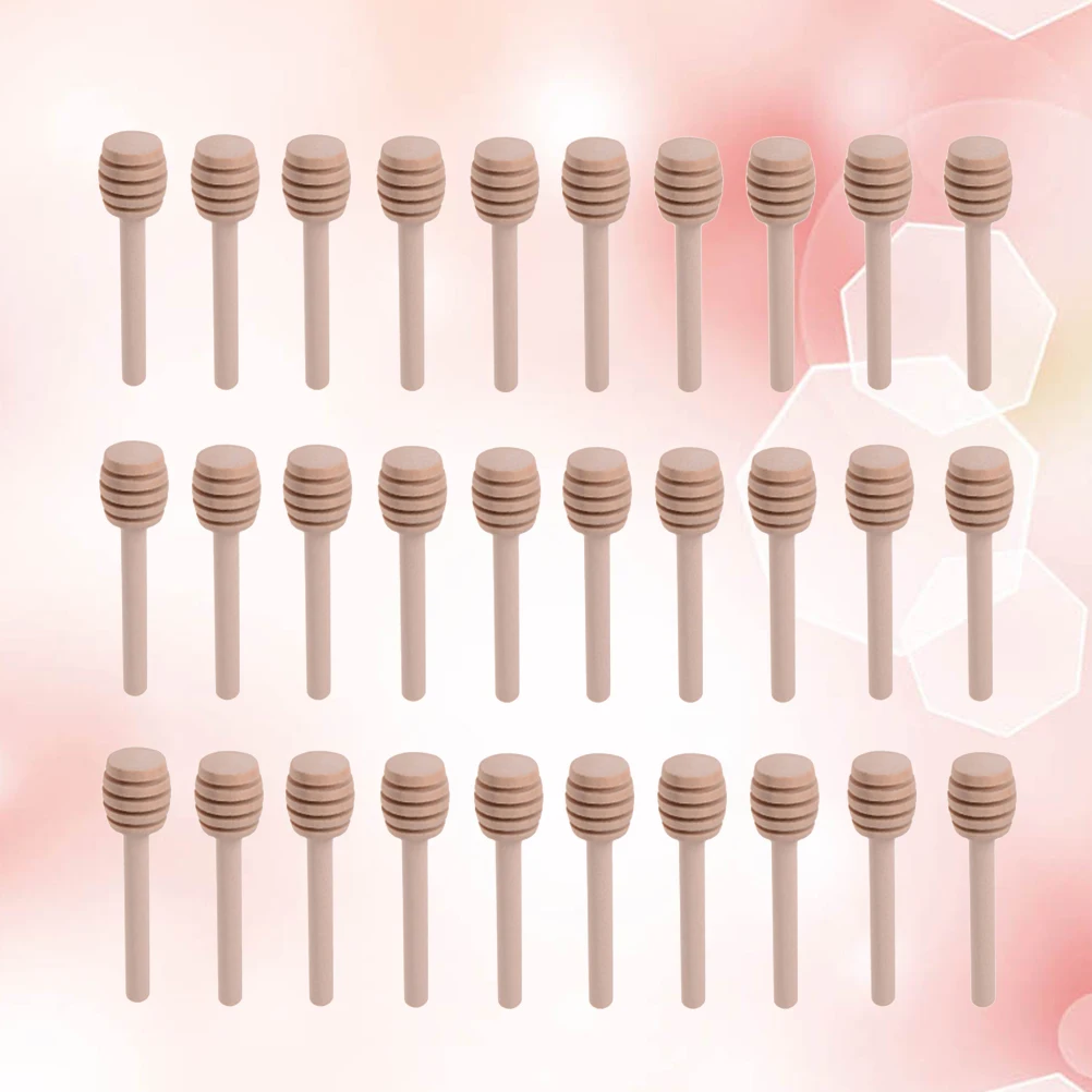 Honey Dipper Mini Stick Sticks Wooden Stirrer Coffee Spoon Syrup Honeycomb Wand Bulk Jar Spoons Stir Wood Stirrers Server