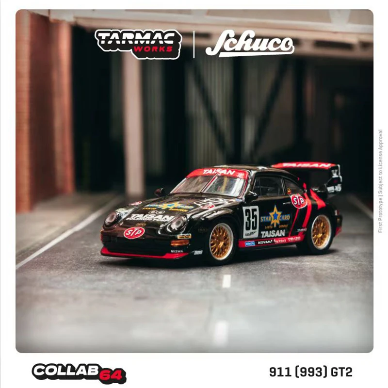 

Tarmac Works 1:64 Model Car 911 (993) GT2 JGTC Taisan Starcard #35 Alloy Vehicle