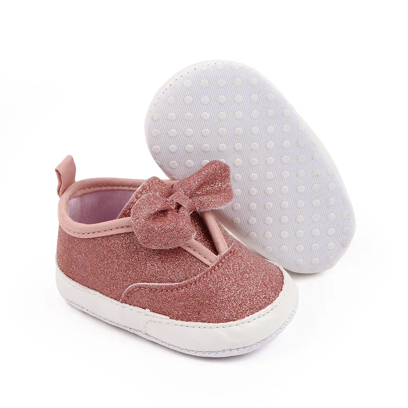 Fashion Designer Baby Girl Shoes Shinny Pink Slip-on Newborn Infant First Walkers Toddler Sneakers Breathable Casual Shoes 3