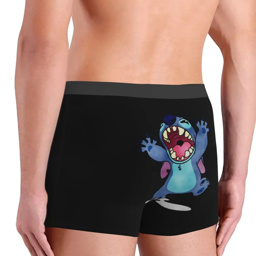 Custom Stitch Lion Cute Boxers Shorts Men's Disney Movie Briefs Underwear Fashion Underpants