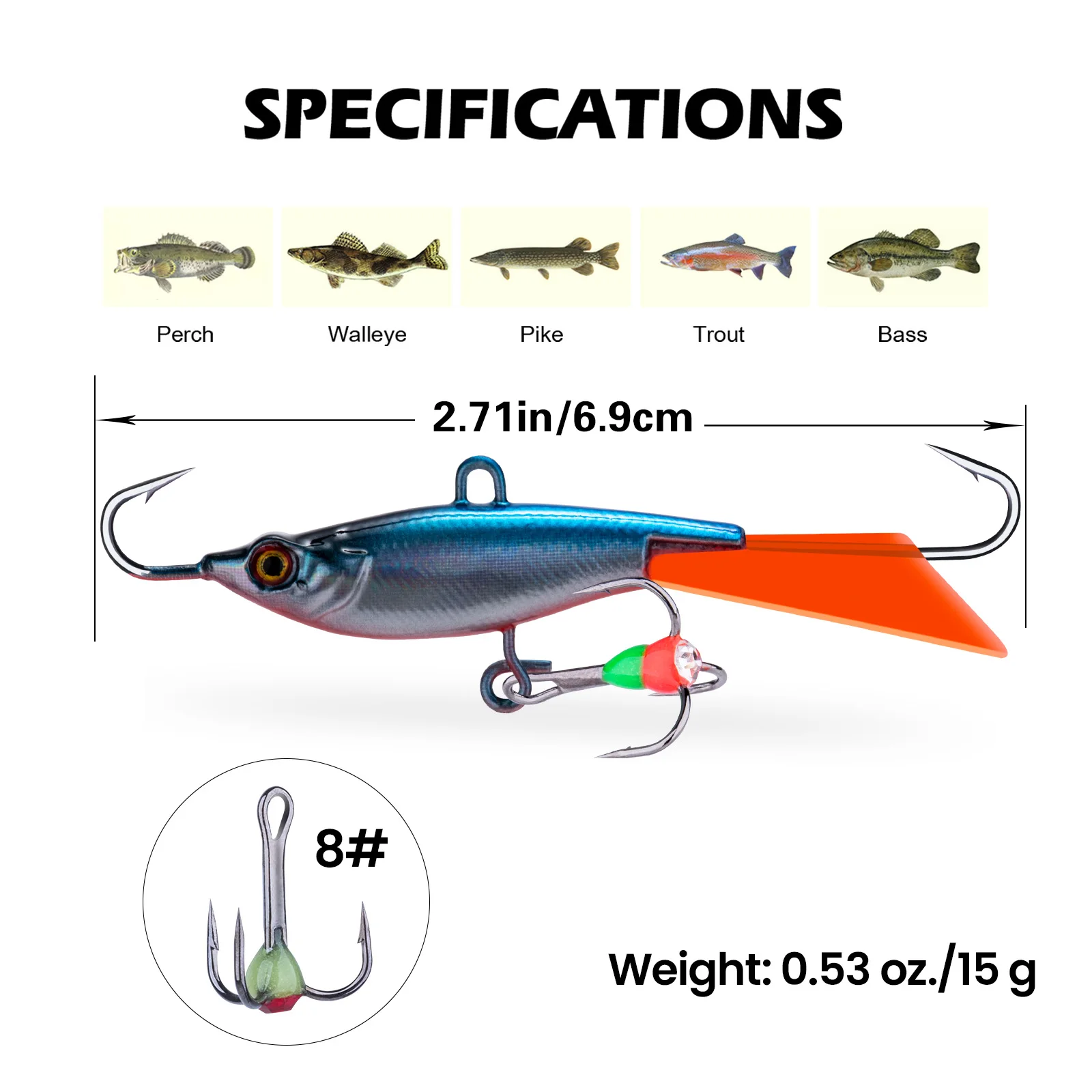 Goture 4pcs/Lot Ice Fishing Lure Balancer Artificial Hard Bait