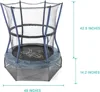 Mini Trampoline for Kids with Enclosure Net, 3-7 Years, 360° Handlebar, Space Theme