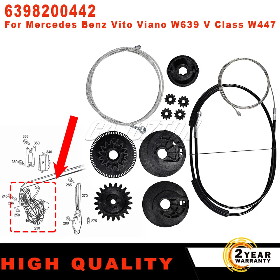 Shift Stick Bush Reparatieset, Gear Selector Shift Stick Hendel Bush Reparatie Fix Kit Past voor Mercedes Benz Vito/Viano W639 X8R0172