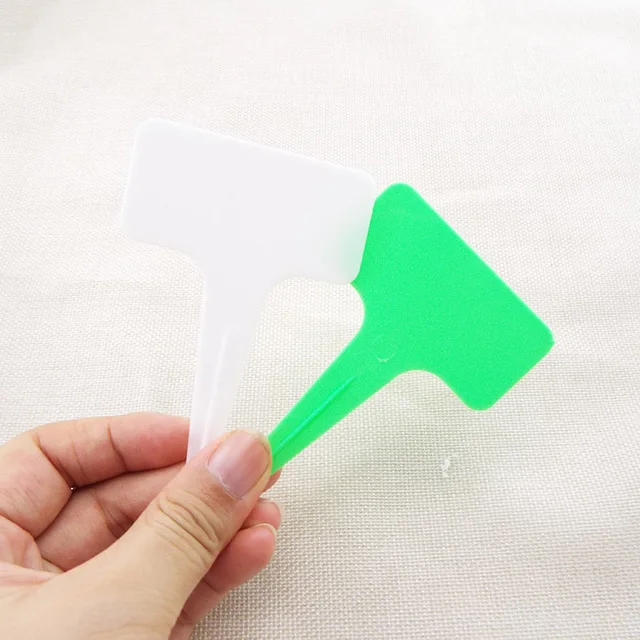 10 Cm -Es Műanyag Pvc Plant T Címkék Virágcserepek Jelölők Jelek Vízálló Gyógynövények Virágkerti Szerszámok Kellékek - Image 4