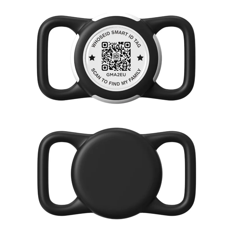 QR Code Airtag Holder Scan QR Code Send Location Alert Email Waterproof Airtag Accessories for Dog Cats Collar