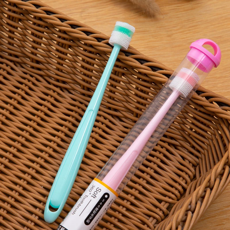 Title 5, Dog Toothbrush 360 Degree Soft Silicone Cat Den...