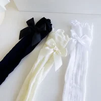 Baby Spring Summer Thin Lolita Sock Bowknot Stockings Girl Long Socks School Uniform Princess Calf Socks Kids Knee High Stocking 6