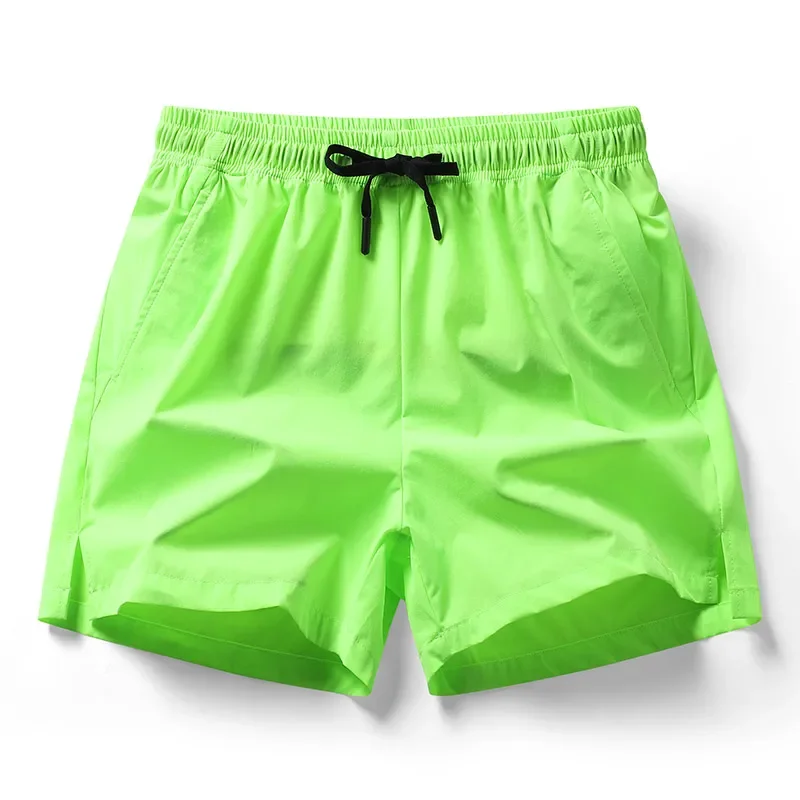 Summer Ice Silk Quick Dry Short Pants Men Breathable Sportswear Running Fitness Beach Bottoms Gym Training Zipper Pocket Shorts 6