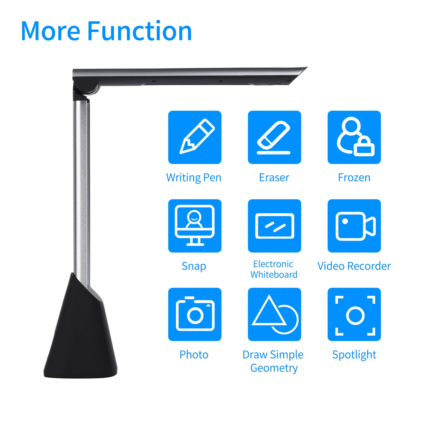 BK34 Document Camera Scanner 5 Mega-Pixel HD Camera A4 Capture Size with LED Light Teaching Software for Classroom Teachers