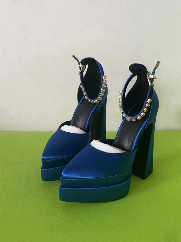 2022 Brand Women Sandals High Quality Sexy Thick High Heels Platform Dress Party Wedding Ladies Shoes fashion shoes 