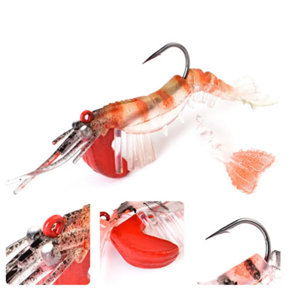 7/10cm Multinode Shrimp Lures Sea Fishing With Luminous Prawns