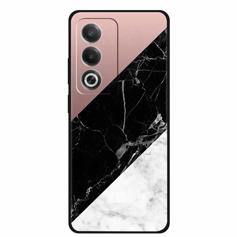 Marble Pattern Soft Silicone Phone Case - Fashionable TPU Back Protector Cover