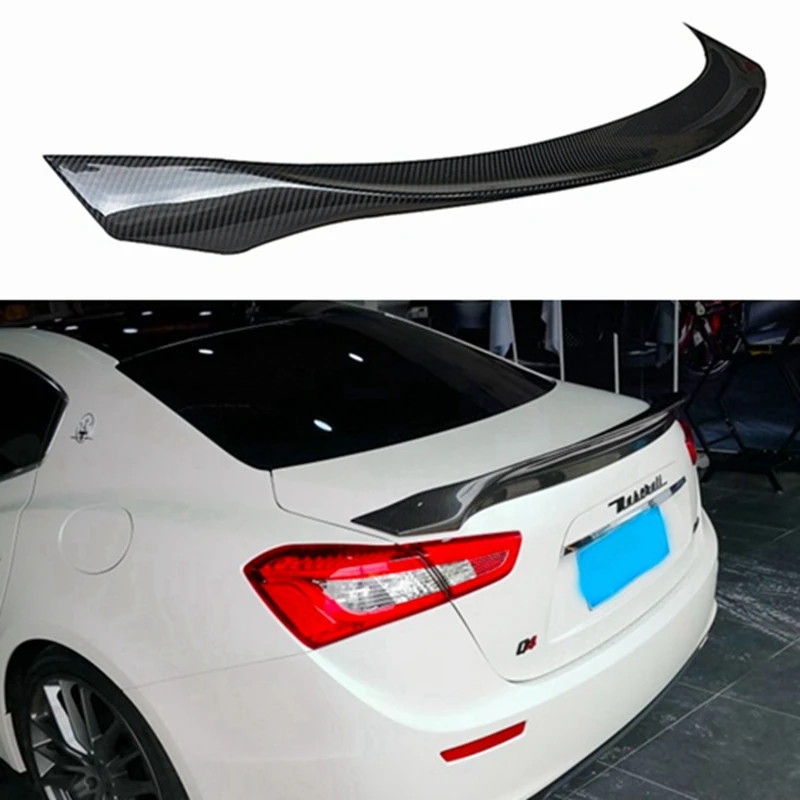 

For Maserati Ghibli 3.0T S Q4 2014 2015 2016 Car Styling Carbon Fiber / FRP Rear Spoiler Trunk Wing