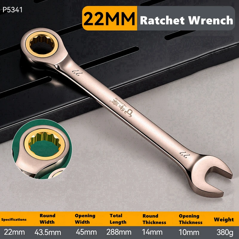 Universal 72-Tooth Ratchet Wrench Set for Automotive Repair and Maintenance