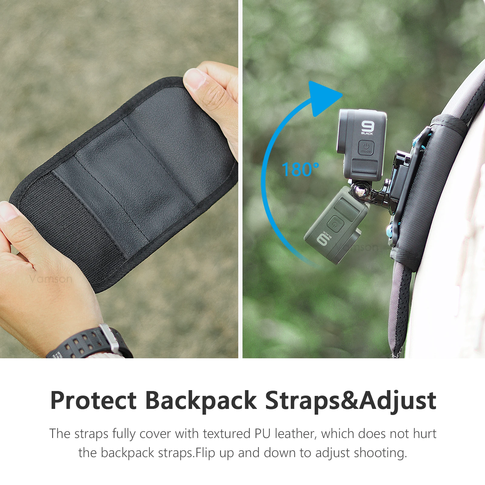 Vamson Universal Suporte do Telefone Móvel Ajustável Celular Mochila Clipe de Montagem para Iphone Suporte Smartphone Fixo Caminhadas - Image 5