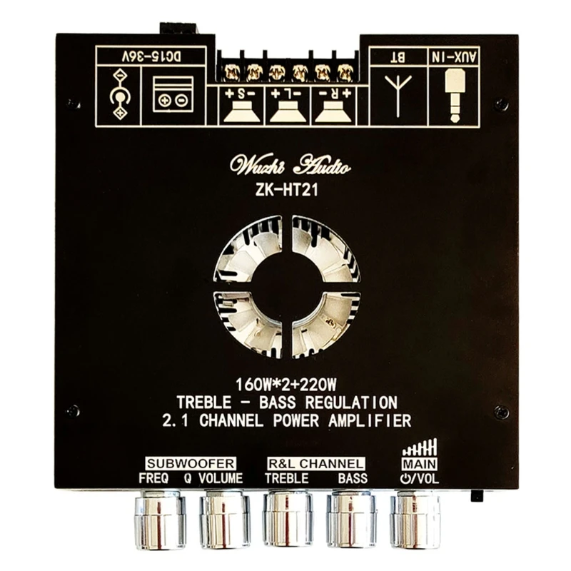 

Subwoofer Amplifier Board Bluetooth-compatible 160W+160W+220W with Treble & Bass Control BT 5.0 Stereo AMP Board