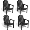 Adirondack Chair Set of 4,Weather Resistant Outdoor Adirondack Chairs Fire Pit Chair for Deck, Garden, Backyard 1
