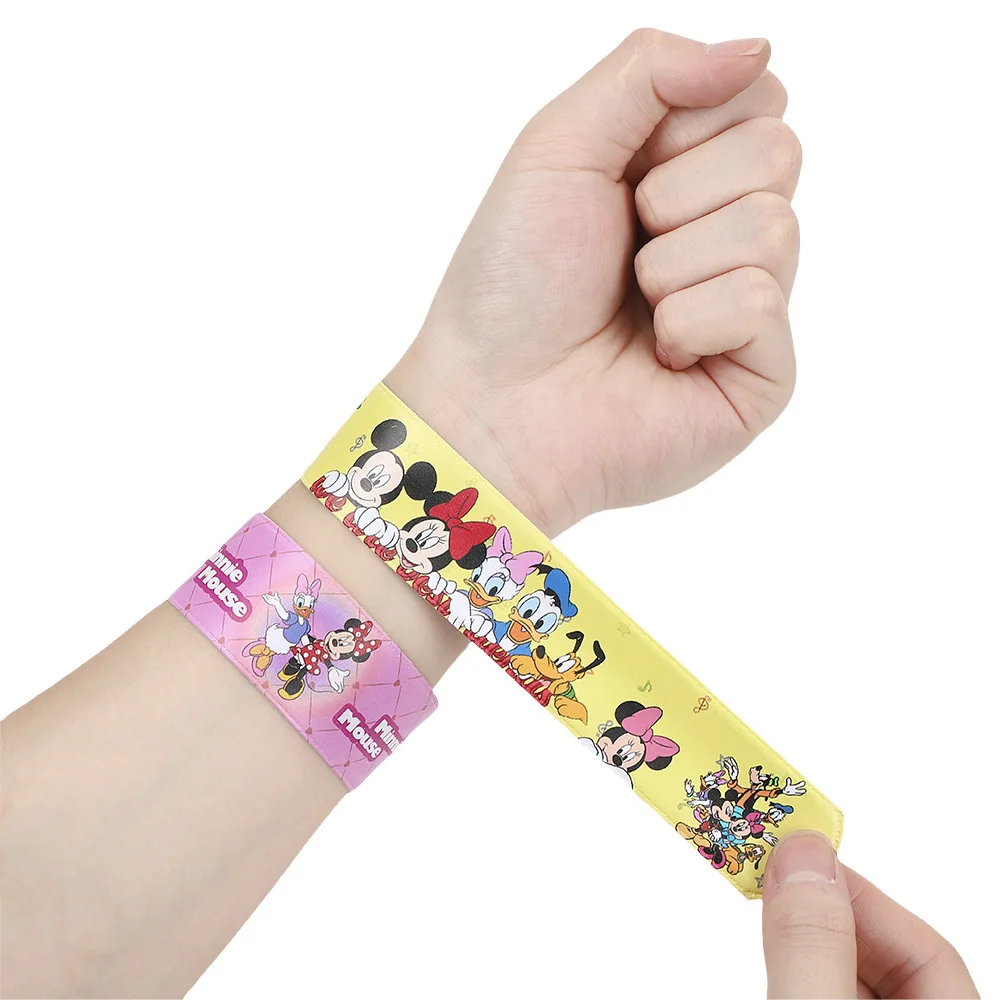 Mickey Slap Bracelets 12/24/36pcs Mickey Slap Bracelets Party Favors Minnie Bracelets Birthday Party Gifts Baby Shower Decorations Snap Band for Kids