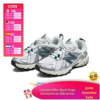 New Balance 610T Chaussures de sport décontractées à tige basse et amorti doux pour hommes et femmes, argenté-blanc ML610TAE 1