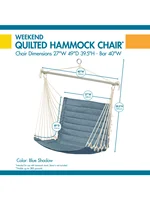 Duck Covers Weekend 27 Inch Quilted Hammock Chair, Blue Shadow patio chair  outdoor furniture  furniture  garden chair 2