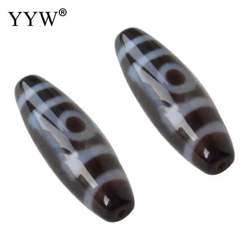 

1PC Natural Tibetan Agate Dzi Beads Oval Heaven And Earth One-Eyed 13x39mm For Jewelry Making DIY Necklace Bracelet Accessories