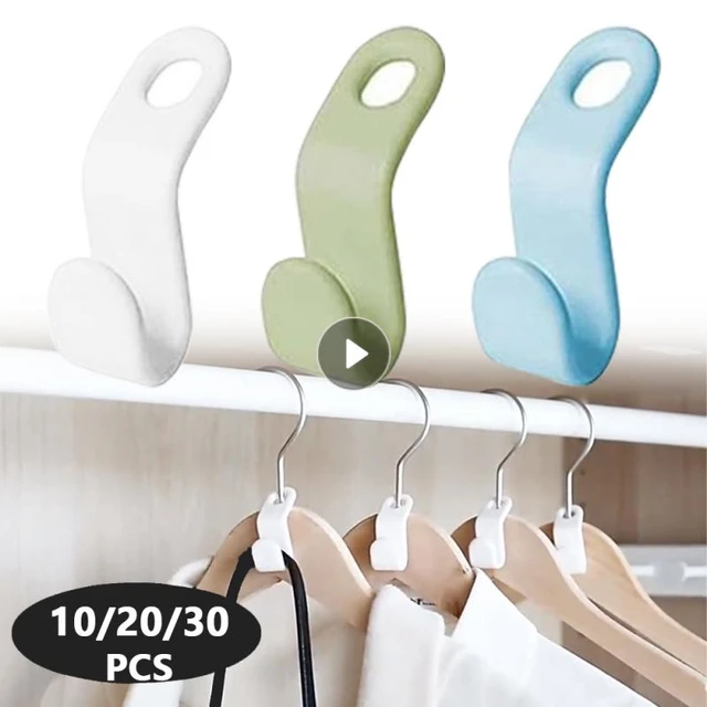 20/100 Space Saving Clothes Hanger Connector Hooks Cascading