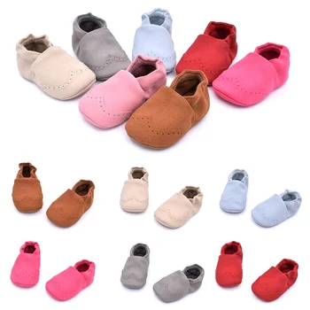 Scarpe da bambina per neonato Scarpe da bambino in morbida pelle per neonato Primo camminatore Scarpe da culla per bambini antiscivolo casual -18 mesi 1