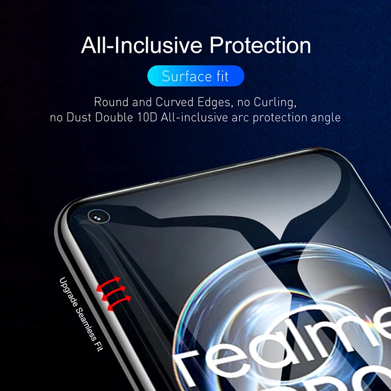 2PCS 999D Curved Soft Hydrogel Film For Realme 9 Pro Plus Pro+ 9i Screen Protector Not Glass Realme9i Realm Relme Realmi 9 Pro + phone glass protector