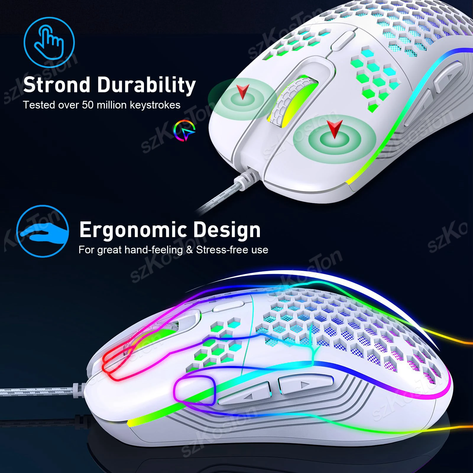 RGB Honeycomb Gaming Mouse 5
