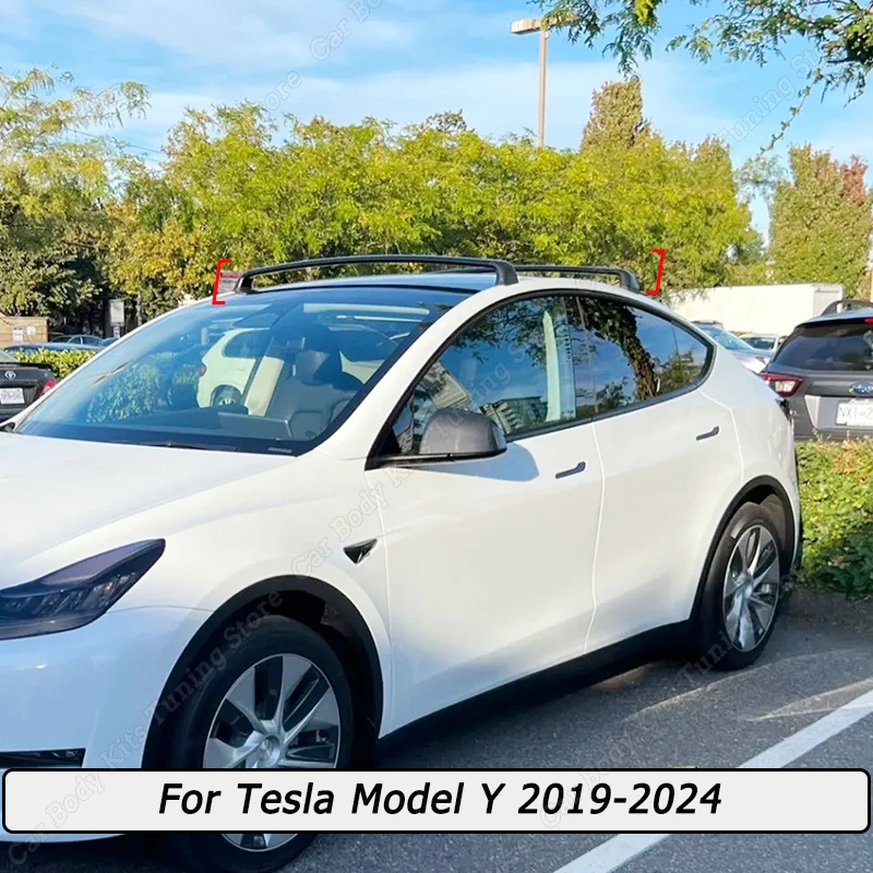 

For Tesla Model Y 2019-2021 2022 2023 2024 Aluminum Roof Rack Cross Bars Cargo Carriers Rooftop Crossbar Luggage Holder Black