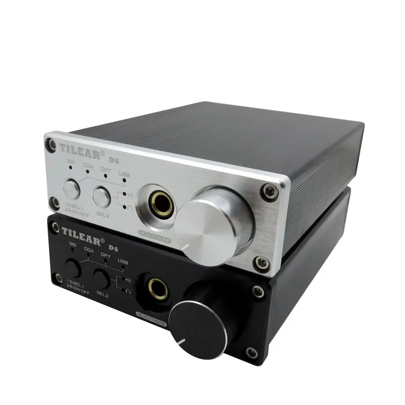 

DAC-D6 Dual ES9038Q2M Audio USB Optical Coaxial DSD Decoder DAC Converter 192KHz TPA6120A2 Stereo Headphone Amplifier