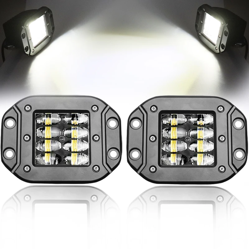 2x 7 Inch 120W Flush Mount LED Pods Combo Beam Spot/Work Light Bar IP68 For Truck Jeep ATV 2x 7 Inch 120W Flush Mount LED Pods Combo Beam Spot/Work Light Bar IP68 For Truck Jeep ATV