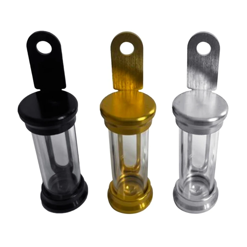Motorcycles Metal Tax Disc Tube Holder Registration Label Stand Scooter Cylinder Paper Placing Tube Waterproof Universal motorcycle tax disc holder