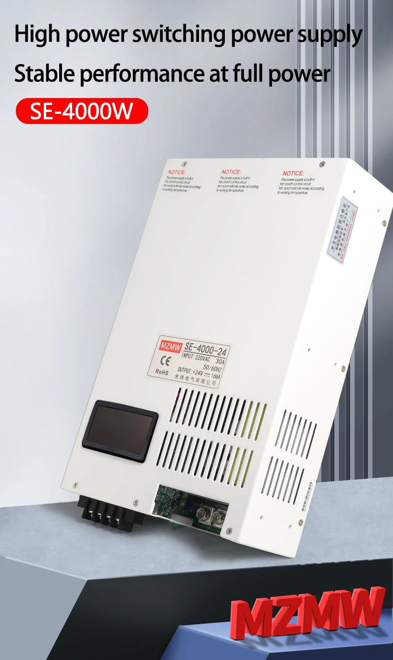 MZMW 4000W AC/DC Adjustable Switching Power Pupply 0-15V 24V 36V 48V 60V 72V 110V 150V 220V Transformer Industrial SMPS