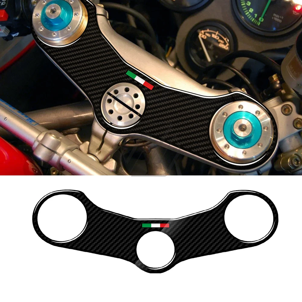 

Motorcycle Carbon-look Top Triple Clamp Yoke Sticker For Ducati 748 748R SP 916S 996 R 998 Biposto