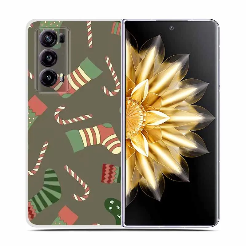 Christmas Cute Clear Hard Plastic Back Cover - Cartoon Design