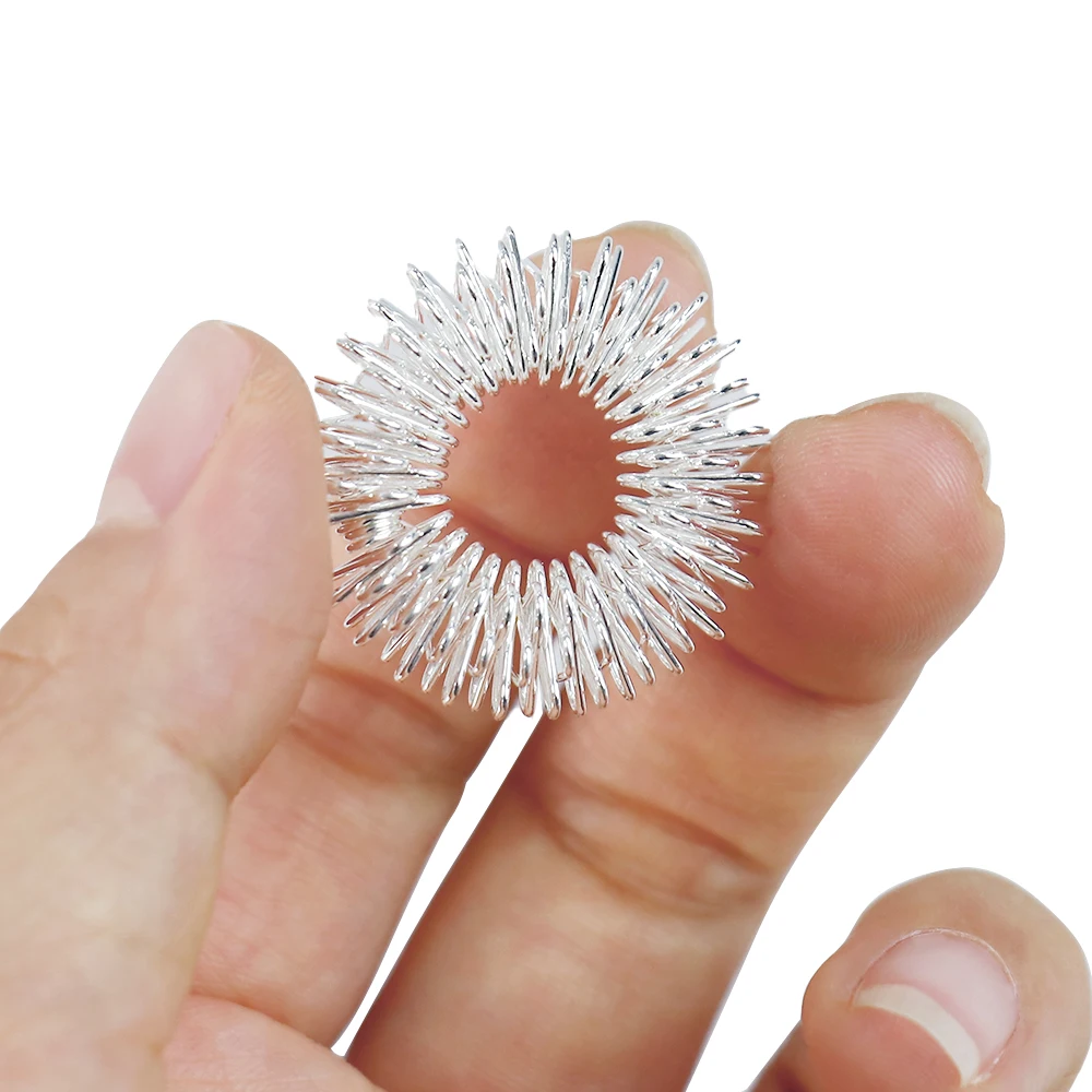 10/20pcs Hot Sale Finger Massage Ring Stainless Steel Relief Stress Promote Blood Circulation Body Massage Acupuncture Ring 4