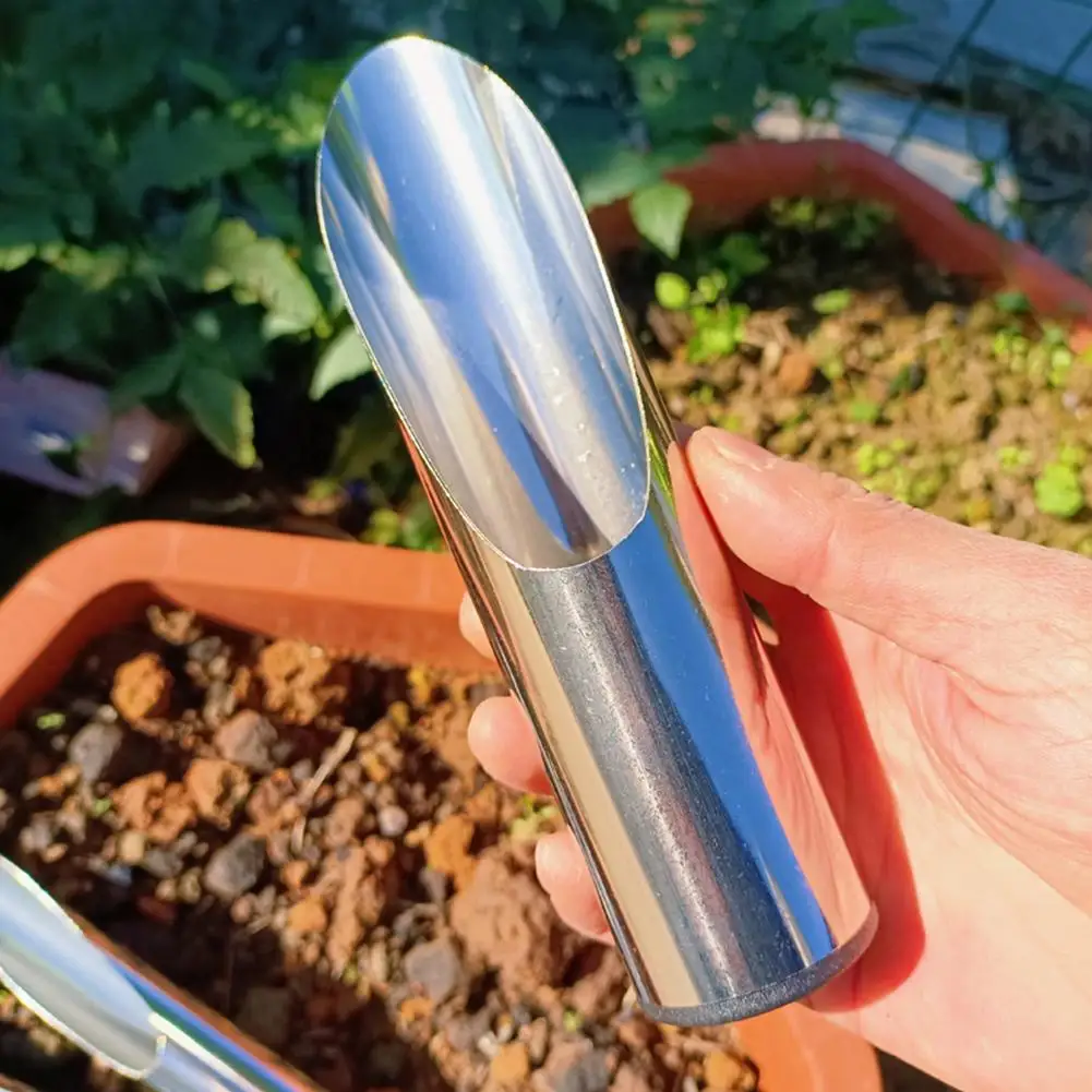 Garden Bucket Tool Stainless Steel Gardening Multi-functional Bonsai Dredging Fertilizer Planting Spoon Transplant Meaty Shovel 5