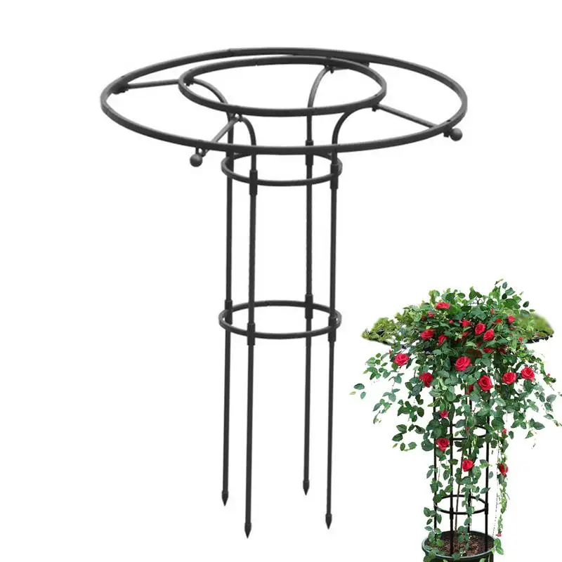 90cm/120cm/150cm/180cm/210cm Plant Support Stakes Vine Climbing Bracket for Potted Plants Garden Tools Semicircle Trellis