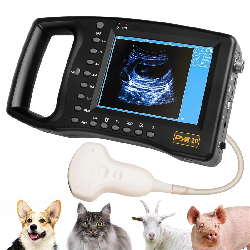 Portable Veterinary Ultrasound Machine with Rectal Probe 5 Display Modes New In Handheld Ultrasound Machine Veterinary Detector